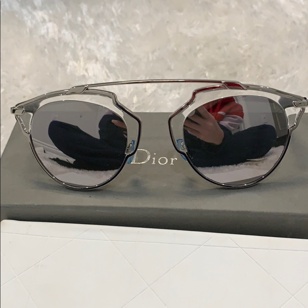 Dior silver mirrored sunglasses - Picture 2 of 6